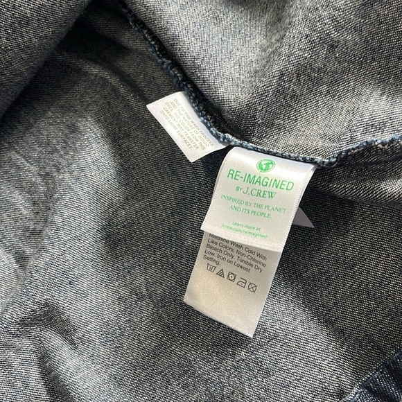 J Crew Smocked Puff Sleeve Denim Dress in Chambray Size Small - Picture 9 of 12